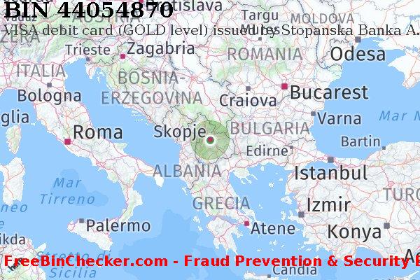 44054870 VISA debit Macedonia MK Lista BIN
