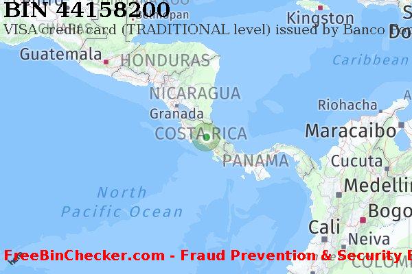44158200 VISA credit Costa Rica CR बिन सूची