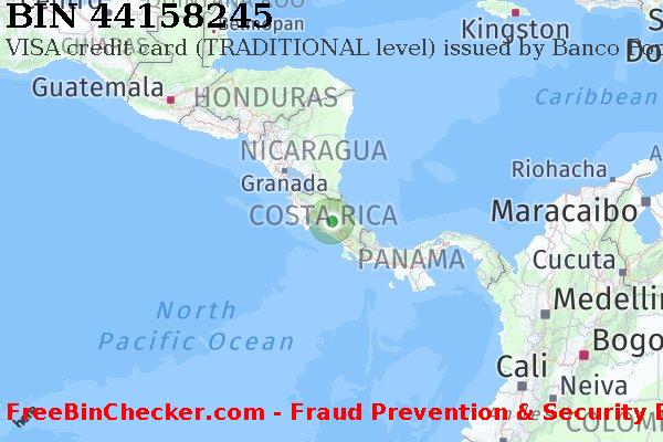 44158245 VISA credit Costa Rica CR बिन सूची