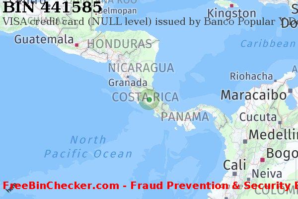 441585 VISA credit Costa Rica CR BIN List