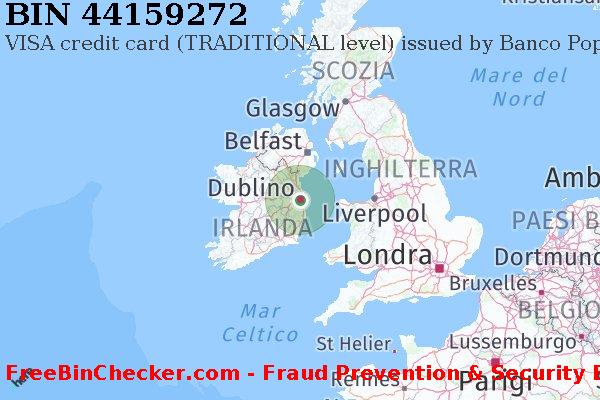 44159272 VISA credit Ireland IE Lista BIN