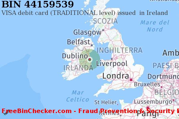 44159539 VISA debit Ireland IE Lista BIN