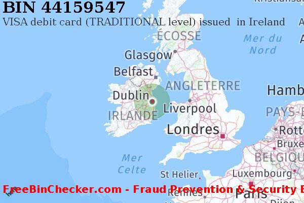 44159547 VISA debit Ireland IE BIN Liste 