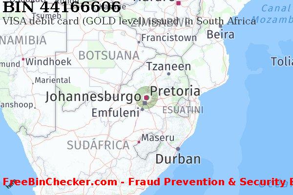 44166606 VISA debit South Africa ZA Lista de BIN