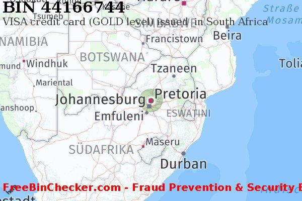 44166744 VISA credit South Africa ZA BIN-Liste