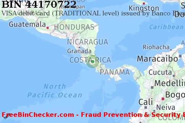 44170722 VISA debit Costa Rica CR बिन सूची