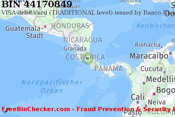 44170849 VISA debit Costa Rica CR BIN-Liste