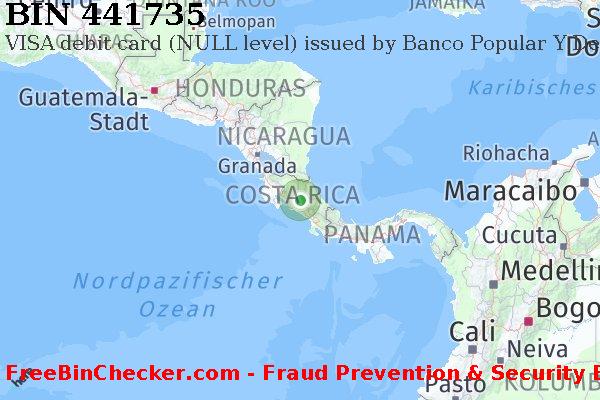441735 VISA debit Costa Rica CR BIN-Liste