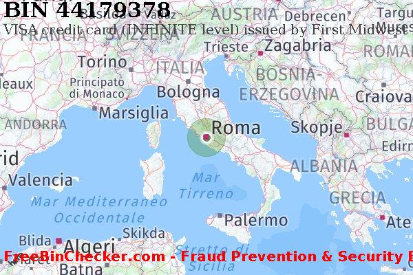 44179378 VISA credit Italy IT Lista BIN