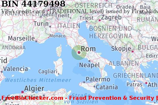 44179498 VISA credit Italy IT BIN-Liste