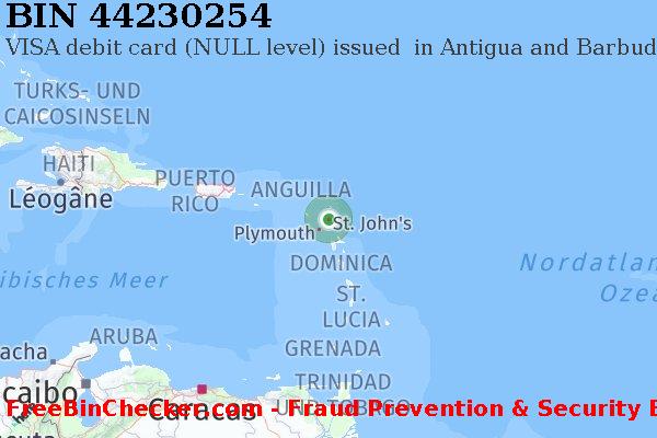 44230254 VISA debit Antigua and Barbuda AG BIN-Liste