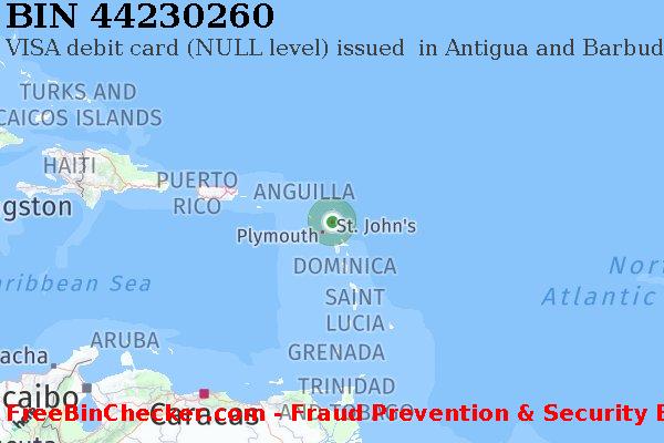 44230260 VISA debit Antigua and Barbuda AG BIN List