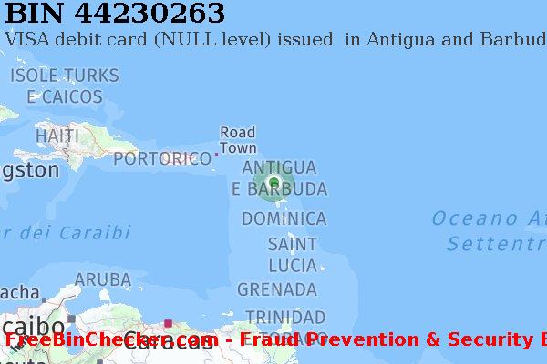 44230263 VISA debit Antigua and Barbuda AG Lista BIN