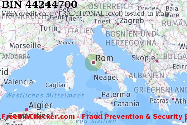 44244700 VISA credit Italy IT BIN-Liste
