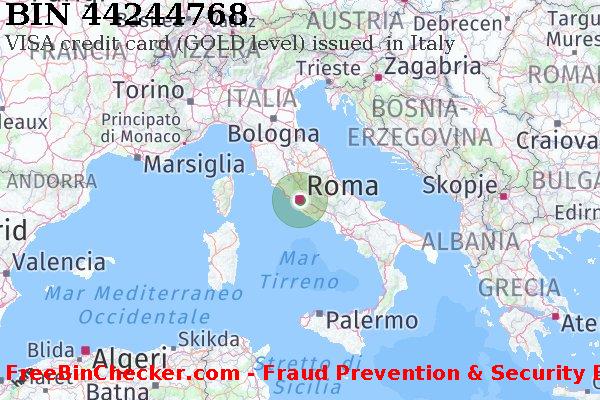 44244768 VISA credit Italy IT Lista BIN