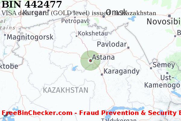 442477 VISA debit Kazakhstan KZ BIN List
