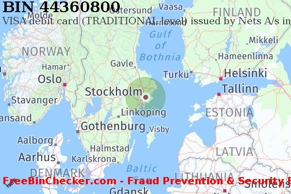 44360800 VISA debit Sweden SE BIN List