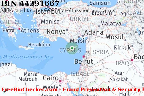 44391667 VISA credit Cyprus CY BIN List