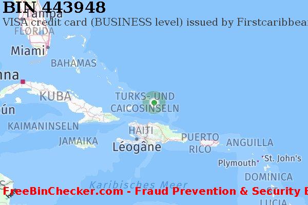 443948 VISA credit Turks and Caicos Islands TC BIN-Liste