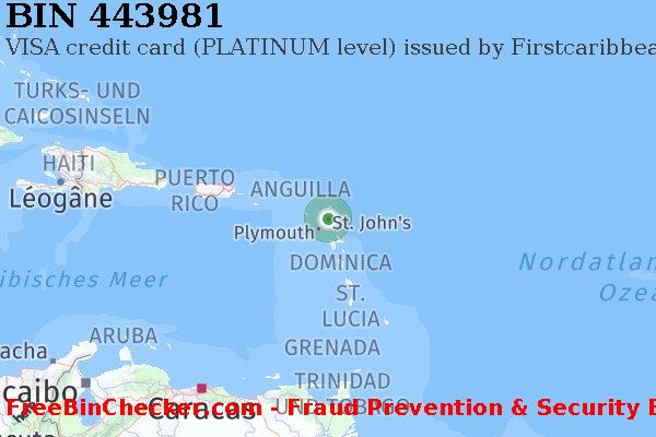 443981 VISA credit Antigua and Barbuda AG BIN-Liste