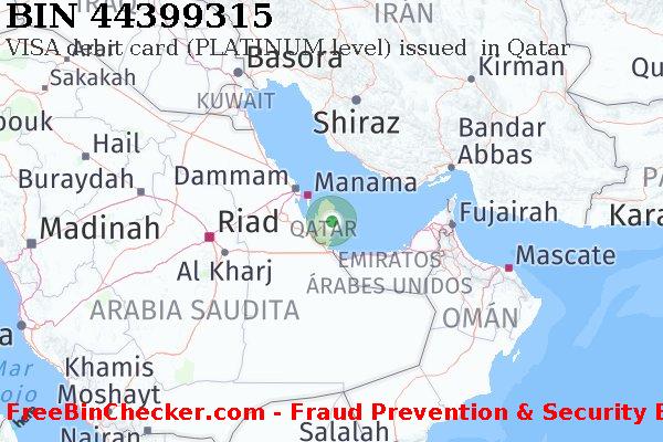 44399315 VISA debit Qatar QA Lista de BIN
