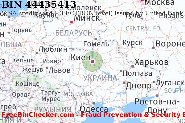 44435413 VISA credit Ukraine UA Список БИН