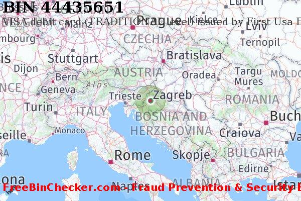44435651 VISA debit Croatia HR BIN Lijst
