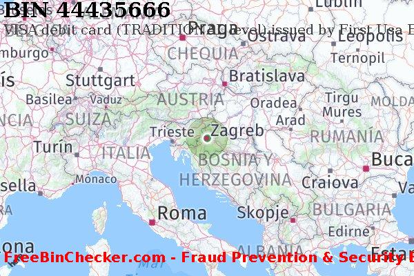 44435666 VISA debit Croatia HR Lista de BIN
