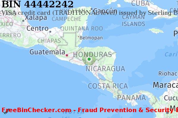 44442242 VISA credit Honduras HN बिन सूची