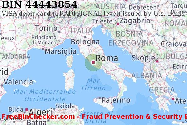 44443854 VISA debit Italy IT Lista BIN