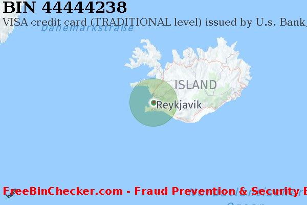 44444238 VISA credit Iceland IS BIN-Liste