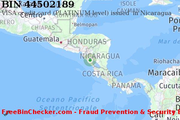 44502189 VISA credit Nicaragua NI Lista BIN