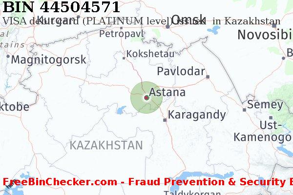 44504571 VISA debit Kazakhstan KZ BIN List