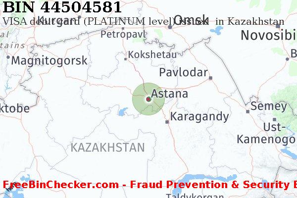 44504581 VISA debit Kazakhstan KZ BIN List