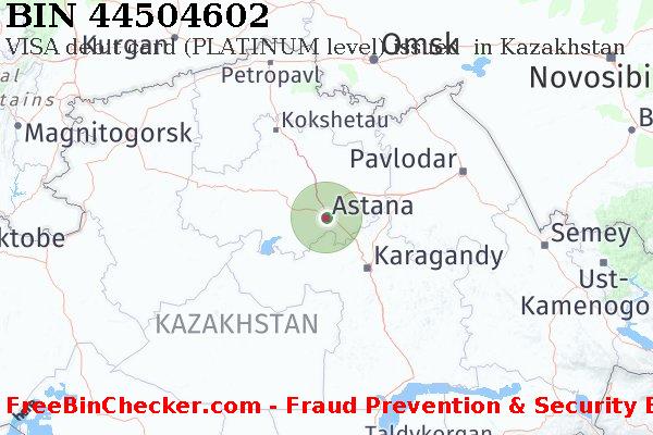 44504602 VISA debit Kazakhstan KZ BIN List
