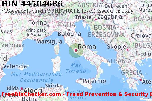 44504686 VISA credit Italy IT Lista BIN