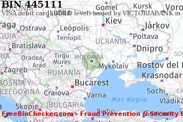 445111 VISA debit Moldova MD Lista de BIN