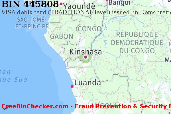 445808 VISA debit Democratic Republic of the Congo CD BIN Liste 