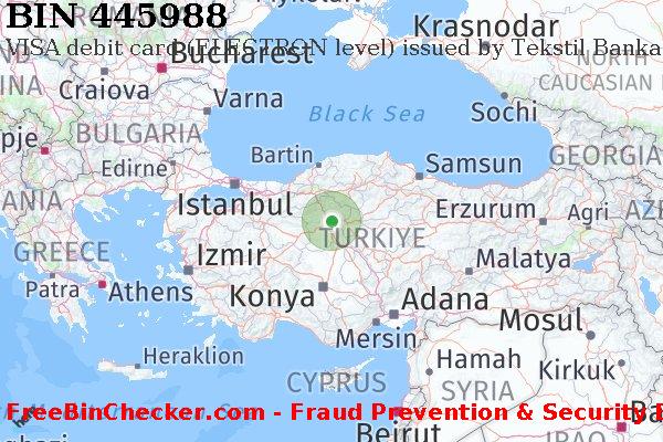 445988 VISA debit Turkey TR BIN List