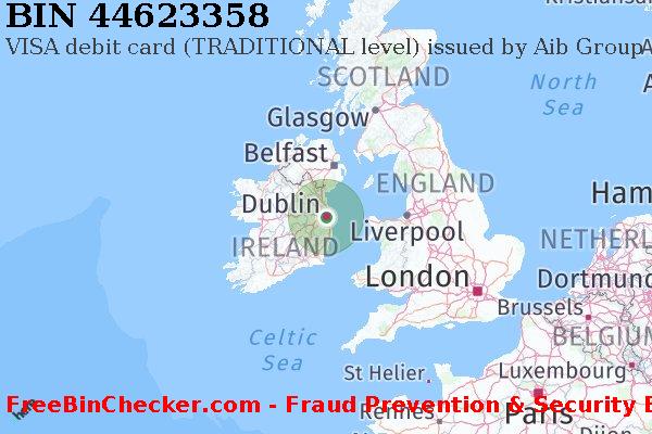44623358 VISA debit Ireland IE BIN List