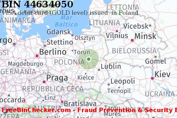 44634050 VISA debit Poland PL Lista BIN