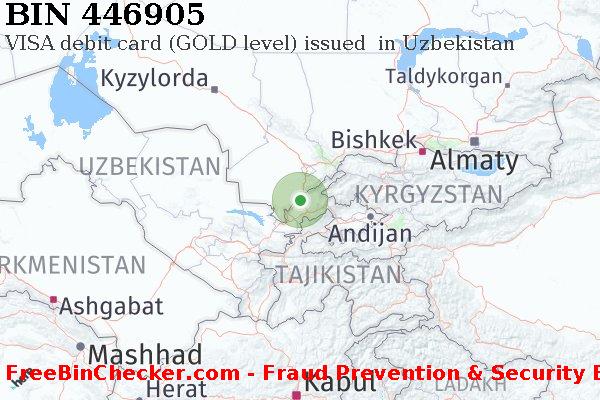 446905 VISA debit Uzbekistan UZ BIN List