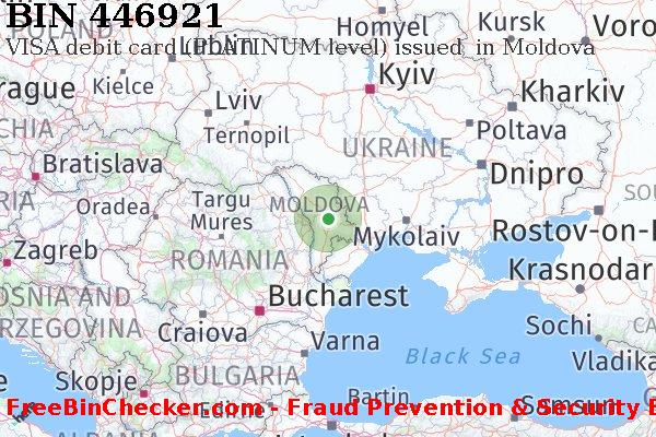 446921 VISA debit Moldova MD बिन सूची