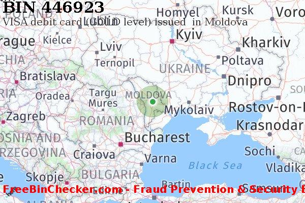 446923 VISA debit Moldova MD BIN Dhaftar