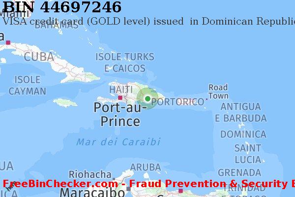 44697246 VISA credit Dominican Republic DO Lista BIN