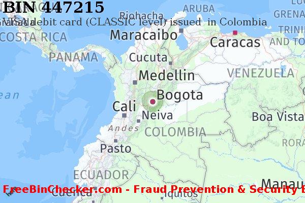 447215 VISA debit Colombia CO বিন তালিকা