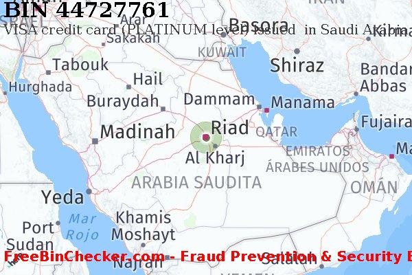 44727761 VISA credit Saudi Arabia SA Lista de BIN