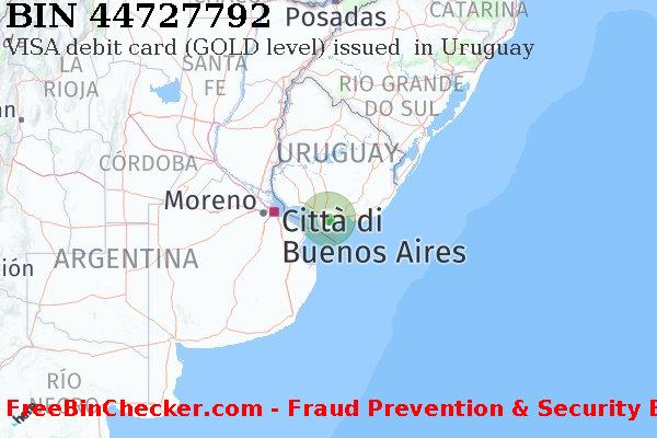44727792 VISA debit Uruguay UY Lista BIN