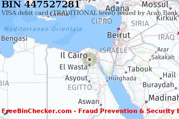 447527281 VISA debit Egypt EG Lista BIN