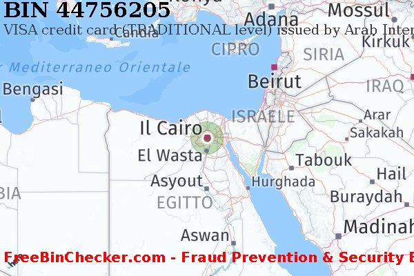44756205 VISA credit Egypt EG Lista BIN